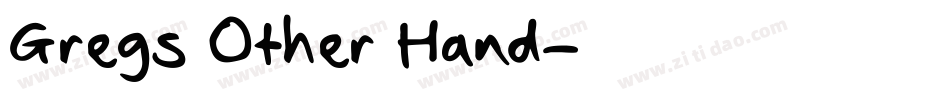 Gregs Other Hand字体转换